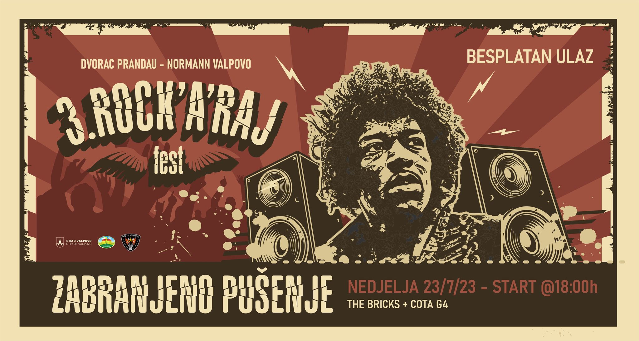 Zbog loših vremenskih prilika subotnji program 3. Rock'a'raj festa odgođen za nedjelju