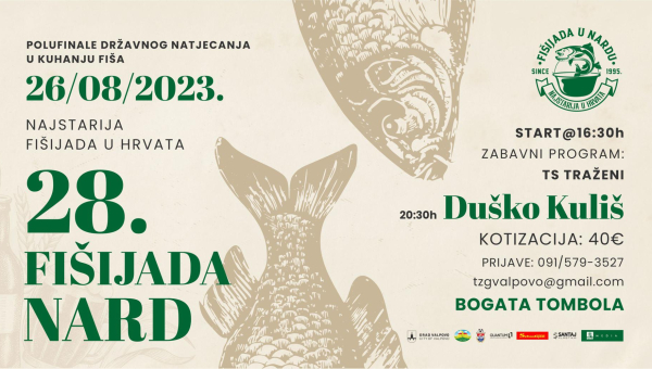 28. FIŠIJADA U NARDU – POLUFINALNO DRŽAVNO NATJECANJE 2023.