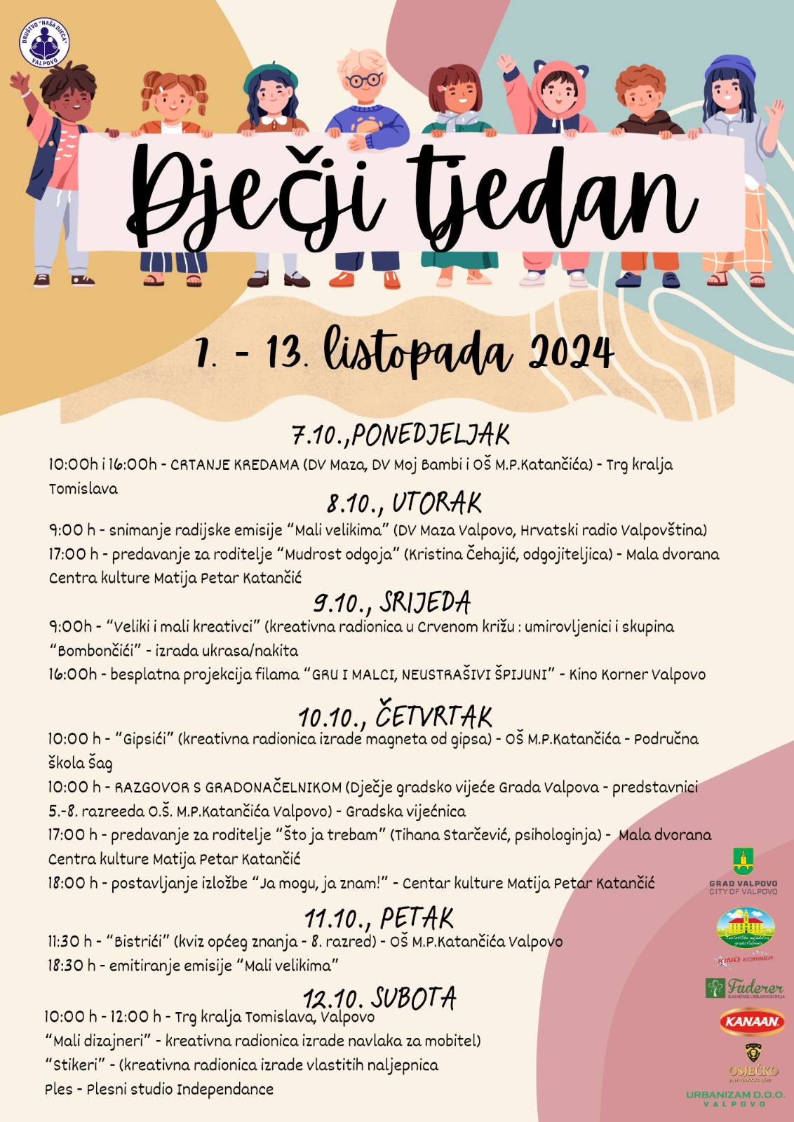 Od 7. do 13. listopada i u Valpovu obilježavanje Dječjeg tjedna
