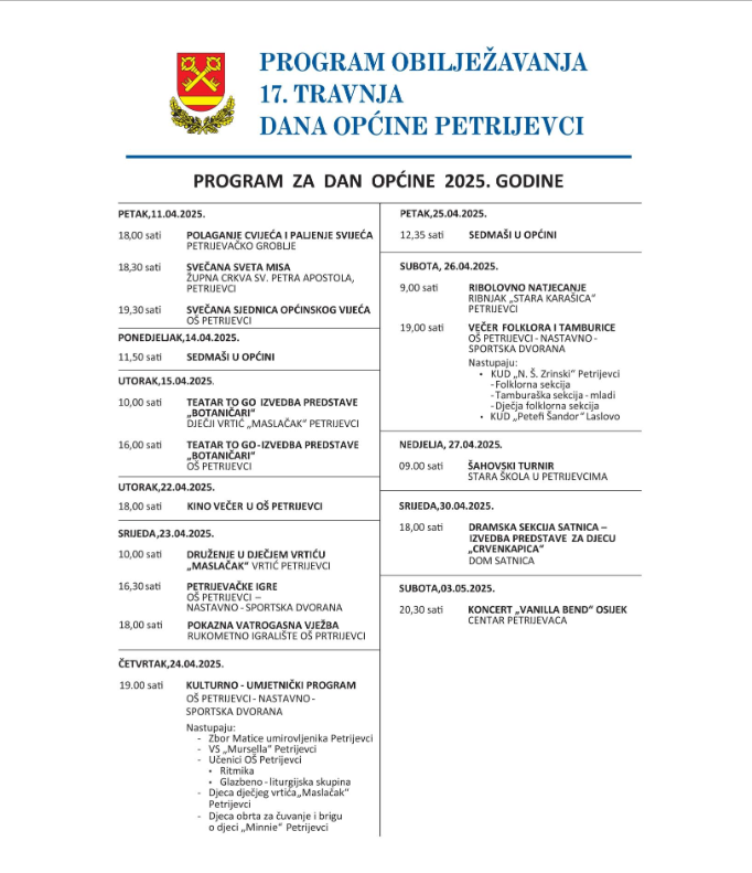 program dan opcine petrijevci 2025